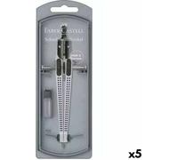 Boussole Faber-Castell argentée articulée 5 pièces