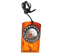 Boussole fiable pour la randonnée et le camping, équipée de fonctionnalités de cartographie avancées, y compris loupe et échelle de mesure pour la planification d'itinéraire (orange)