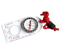 Boussole (la Base pour la Survie, L'Orientation, Navigation, Sac à Dos) - Rubrique Magnétique, Rempli de Liquide, Roulement d'Azimut, Plaque de Base avec Une Règle de Carte