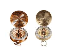 Boussole lumineuse « Dad to Son Enjoy The Ride » Cadeau pour le camping Activités de plein air Outil de navigation Vintage Multifonctionnel Boussole de papa à fils