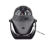 Boussole marine, navigation nautique, boussole pivotante à lumière LED électronique, boussole de navigation numérique multifonction avec éclairage de nuit pour voiture de camion de bateau marin, noir