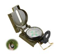 Boussole Militaire à visée - Compas d’Orientation Robuste et étanche, marquages fluorescents, Amortissement Rapide de l’Aiguille, Lecture d’azimut précise pour Trek, Survie et cartographie