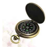 Boussole Montre de Poche Rétro en Alliage de Zinc Couvercle | Navigation Fiable, Facile à Transporter, pour Scouts et Campeurs, Anneaux Porte-clés et Cartes Papier
