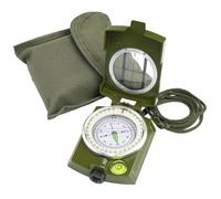 Boussole Multifonctionnelle Militaire, Boussole Randonnée avec Sac de Transport, Boussole de Randonnée, Professionnelle Orientation Militaire Portable en Métal pour Camping Hiking Randonnée(Vert)