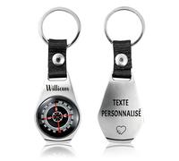 Boussole Personnalisée de Poche Portable, Étanche Lumineuse,Randonnée Survie Navigation,Cadeau Homme Père (Boussole d'argent)