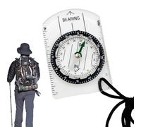 Boussole portable | Compass de poche | Boussole extérieure | Équipement de survie en acrylique Compass - Équipement de survie pour camping, boussole portable pour navigation et lecture