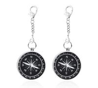 Boussole portable HDGSAFD en alliage d'aluminium, modèle Rautubuzhinanzhen, avec fermoir mousqueton, outil de navigation de poche pour l'aventure, la lecture de cartes et l'orientation