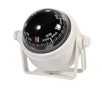 Boussole pour Bateau, Boussole électronique Marine Haute précision, Boussole Marine Navigation, Montage Surface pour Bateaux, Tableau de Bord de Boussole Voyager pour Camping-Car,(Blanche)