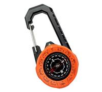 Boussole professionnelle de type boucle d'extérieur étanche avec mousqueton - Outil de guidage directionnel portable durable pour le sport