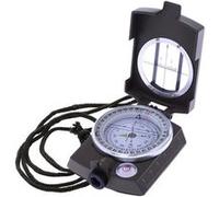 Boussole professionnelle multifonction - Métal résistant - Housse nylon - cadran pivotant 360°, échelle métrique graduée, rose des vents, ligne de visée, loupe de lecture, bulle de niveau - Indispensa