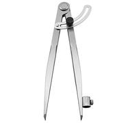 Boussole professionnelle pour le travail du bois avec aile et porte-crayon, grande boussole idéale pour la géométrie, le dessin, le dessin - Compas parfait pour charpentier - 150 mm