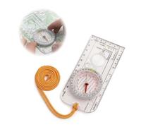 Boussole Randonnée Transparente, Compas Militaire avec Règle et Échelles, Boussole Orientation pour Carte Topographique, Navigation, Trekking, Camping, Survie, Randonnée Outdoor