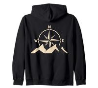 Boussole Rose Montagne Randonnée Nature en Sweat à Capuche