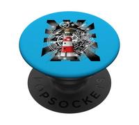 Boussole Style Maritime avec Motif mouettes rétro des années 60 PopSockets PopGrip Adhésif