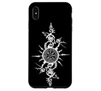 Boussole Viking Celtique Vegvisir Rune Symbole Nordique Coque pour iPhone XS Max
