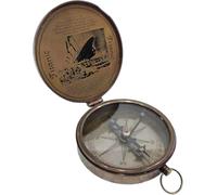Boussole vintage en laiton antique pour cadeaux, cadran solaire nautique fait à la main pour la randonnée et la décoration d'intérieur