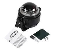 Boussole Voyager Multi-Usage Reminnbor, ABS Noir, Précision Améliorée, Durabilité Renforcée, Compas de Navigation pour Voiture, Bateau, Camion, Camping