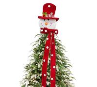 Bout d'arbre de Noël à chapeau de neige - Grand ornement de Noël en peluche pour le dessus de l'arbre | Décorations de Noël à thème neige | pour la maison, les fêtes, les cheminées, les centres