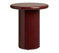 Bout de canapé Ø45cm en MDF laqué rouge bordeaux - ATIKA