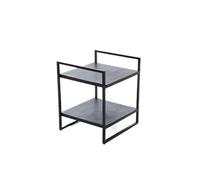 Bout de canapé avec 2 niveaux et poignées - Amadeus - Noir - Aluminium Noir G