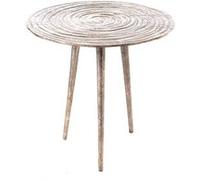 Bout de canapé Bao 43 cm - - Décoré - Aluminium