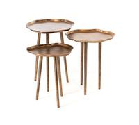 Bout de canapé Champignon or - - Or - Métal