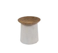 Bout de canapé clarisse 50 cm - - Blanc - Métal