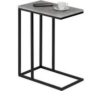Bout de canapé DEBORA table d'appoint table à café table basse de salon cadre en métal noir et plateau en MDF décor béton