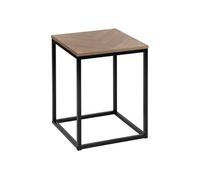 - Bout de canapé en bois et métal CHEVRONS - Beige et noir - Chevrons