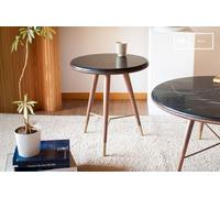 Bout de canapé en marbre noir Sivart