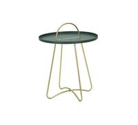 Mauro Ferretti - Bout de canapé en métal Grent 45 x 59 cm Vert et Doré G