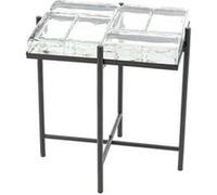 Bout de canapé en verre - Amadeus - Transparent - Verre blanc G