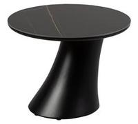 Bout de Canapé Noir Plateau Céramique Marbré Pied en ABS - MAALA - ALTOBUY Noir G