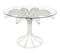 Bout de canapé Palmier blanc - Amadeus - Blanc - Rotin Blanc G