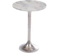 Bout de canapé petit modèle chrome - - Blanc - Aluminium