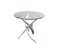 Bout de canapé sculpturale BUNDEL en verre trempé