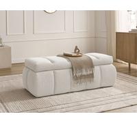 Bout de lit DENALI tissu lisse beige BOBOCHIC Beige