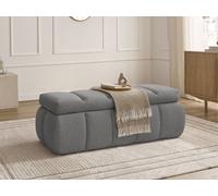 Bout de lit DENALI tissu lisse gris foncé BOBOCHIC Gris foncé