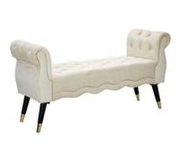 Bout de lit en tissu Paris 120 x 40 x 60 cm Beige