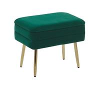 Bout de lit en velours vert foncé avec rangement ODESSA