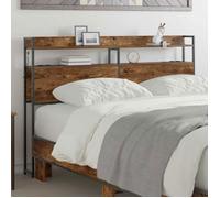 Bout de lit Vidaxl Tête de lit avec étagère Chêne fumé 140 cm Bois d'ingénierie
