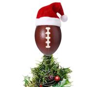 Bout décoratif pour Sapin de Noël | Embout d'arbre à thème Football et Chapeau de père Noël | décoration d'hiver pour intérieur pour fêtes | pour Studio Chambre d' Maison Porte Salon fête ES