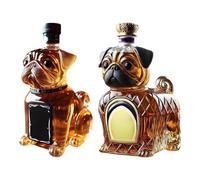Bouteau De Liqueur Bulldog - Acadeur En Verre Pour Le Whisky Et Le Vin - Dispensateur Élégant | 300 Ml | Pour Les Anniversaires | Cadeaux À Papa | | Amis | Idéal Pour La Maison | Salle À Manger |