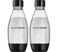 sodastream Fuse Lot de 2 bouteilles d'eau réutilisables de 0,5 l pour machines à eau gazeuse Spirit, Terra, Art et Source pour saveurs 2 x 0,5 l d'eau, noir