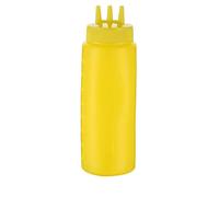Bouteille à 3 trous 300 ml en plastique de qualité alimentaire pour ketchup, moutarde, sauces mayo, huile d'olive, gadgets de cuisine