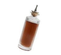 Bouteille à absinthe en verre de qualité supérieure 90 ml avec motif à rayures et dessus doré, idéale pour les amateurs de cocktails, accessoire de maison ou de club artistique