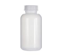 Bouteille à col large de 2000 ml en LDPE avec bouchon à vis, bouteille de chimie vide de 2 litres, bouteille de laboratoire avec couvercle comme récipient de stockage pour le laboratoire