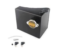 Bouteille à débordement liquide Kit de réservoir de trop-plein de liquide de refroidissement en aluminium pour Nissan 240SX S13 SR20DET KA24DE KA24E KA24 Réservoir compensation radiateur(Black)