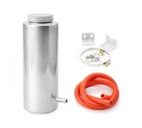 Bouteille à débordement liquide Réservoir de récupération de liquide de refroidissement universel en aluminium, 800 ml, réservoir de trop-plein TT101142 Réservoir compensation radiateur(Silver)