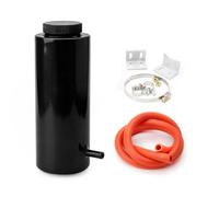 Bouteille à débordement liquide Réservoir de récupération de liquide de refroidissement universel en aluminium, 800 ml, réservoir de trop-plein TT101142 Réservoir compensation radiateur(Black)